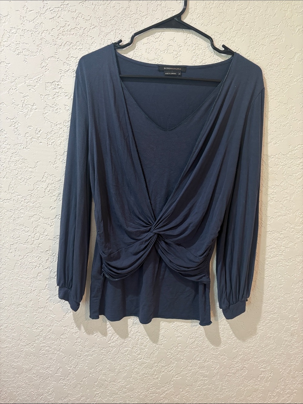 Bcbgmaxazria Navy Blue Blouse